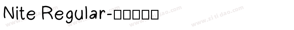 Nite Regular字体转换